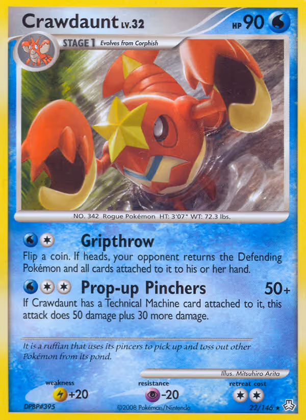 Crawdaunt 22/146 Pokemon card