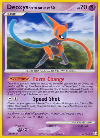 Deoxys Speed Forme 26/146 Pokemon card