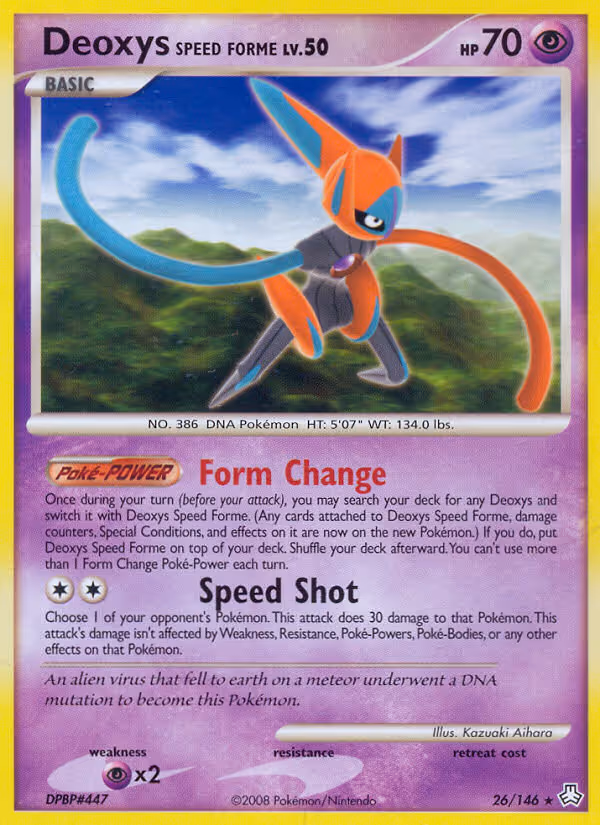 Deoxys Speed Forme 26/146 Pokemon card
