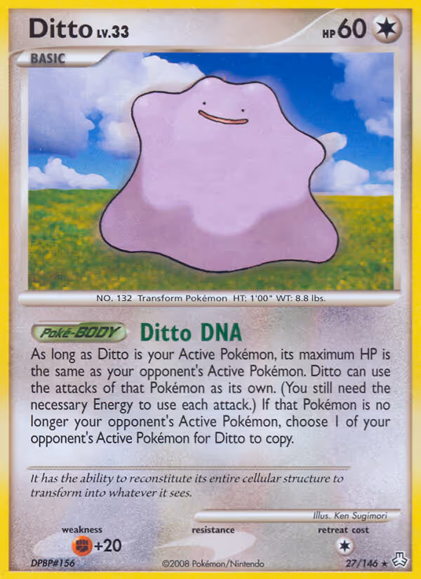 Ditto 27/146 Pokemon card