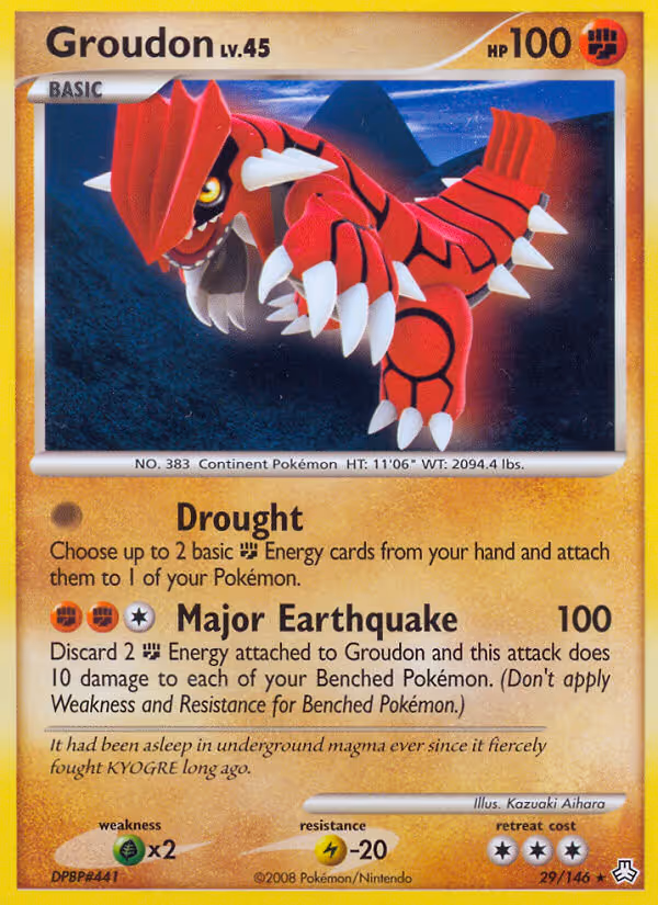 Groudon 29/146 Pokemon card