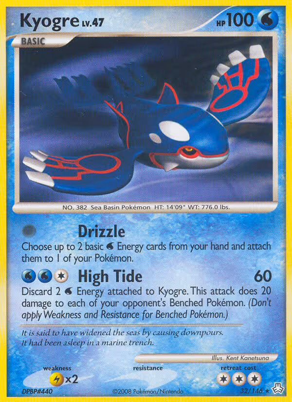 Kyogre 32/146 Pokemon card
