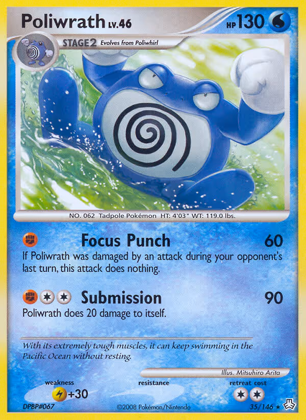 Poliwrath 35/146 Pokemon card