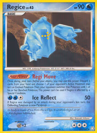 Regice 36/146 Pokemon card