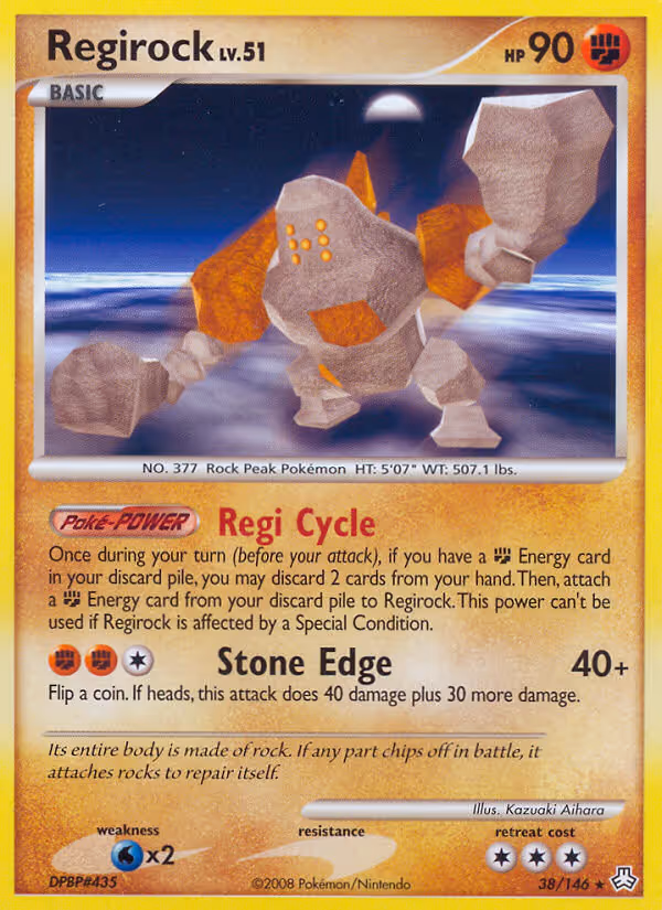 Regirock 38/146 Pokemon card