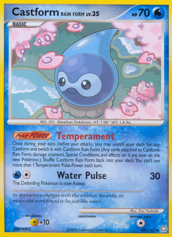 Castform Rain Form 49/146 Pokemon card