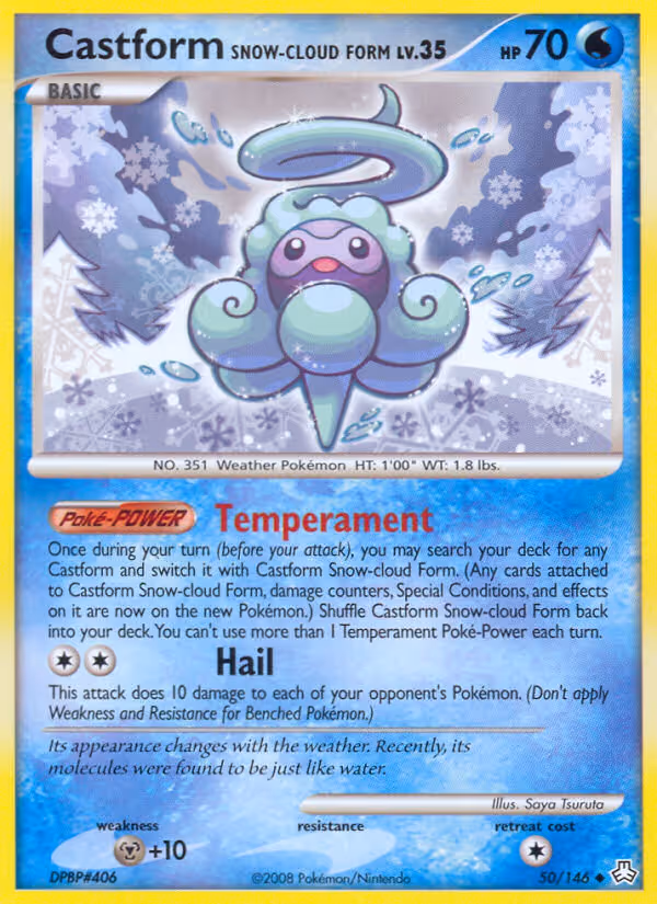 Castform Snow-cloud Form 50/146 Pokemon card