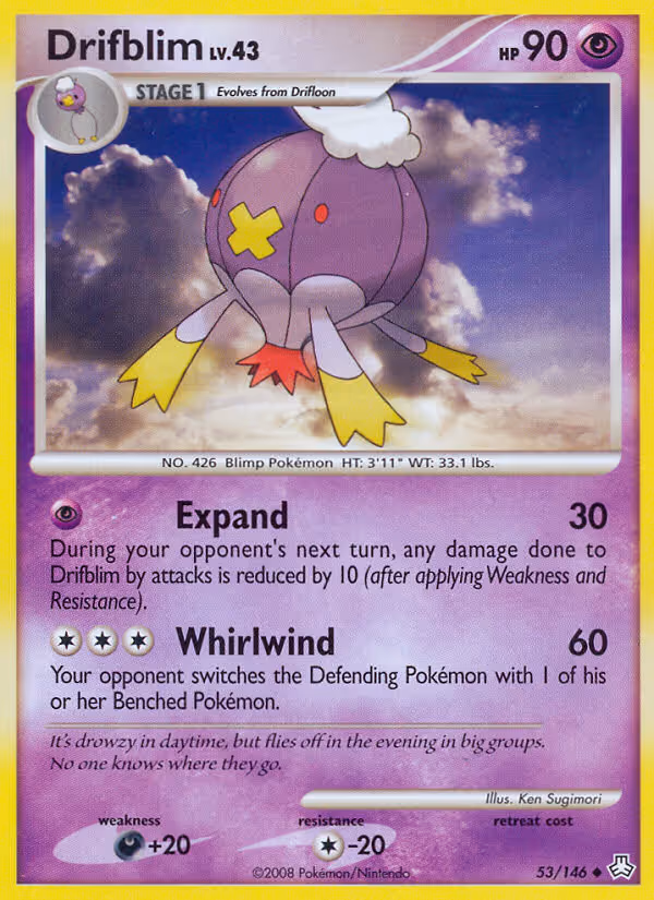 Drifblim 53/146 Pokemon card