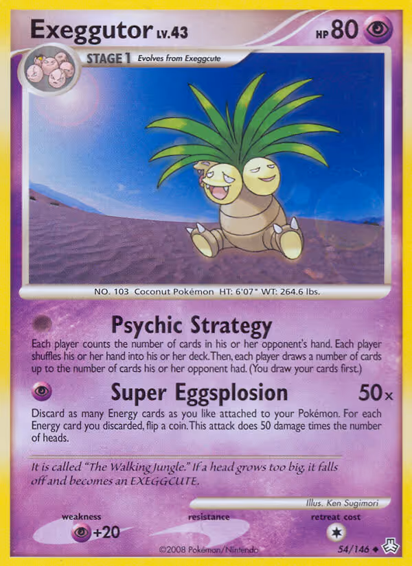 Exeggutor 54/146 Pokemon card