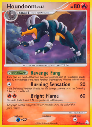 Houndoom 57/146 Pokemon card