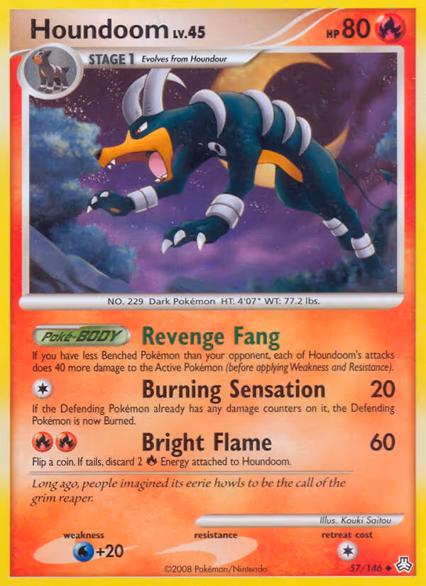 Houndoom 57/146 Pokemon card