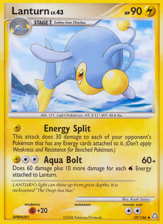 Lanturn 59/146 Pokemon card