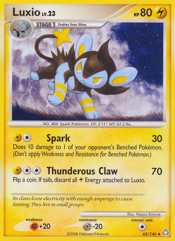 Luxio 62/146 Pokemon card