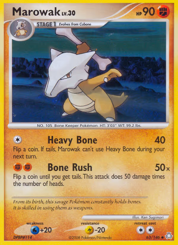 Marowak 63/146 Pokemon card