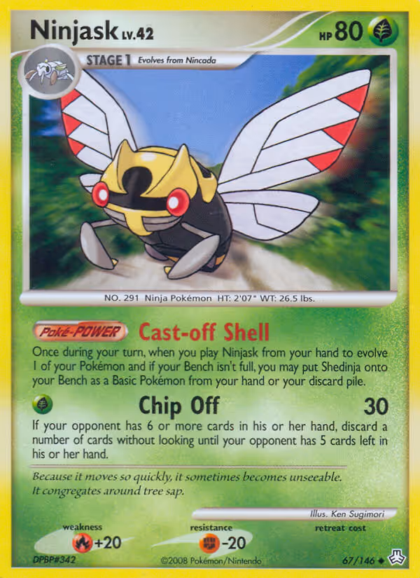 Ninjask 67/146 Pokemon card