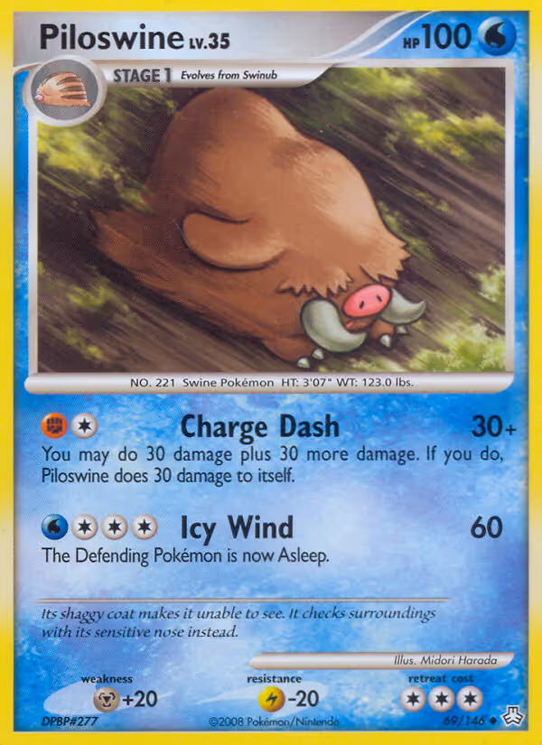 Piloswine 69/146 Pokemon card