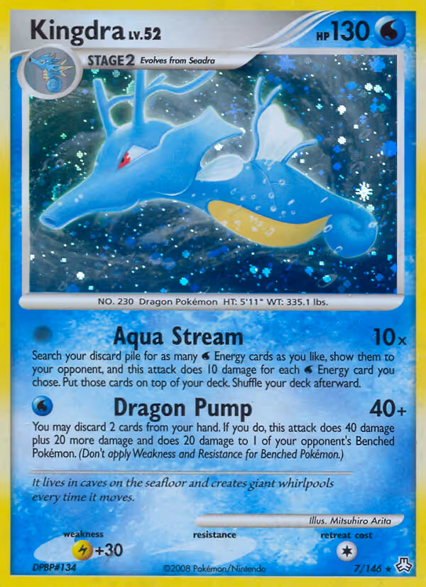 Kingdra 7/146 Pokemon card