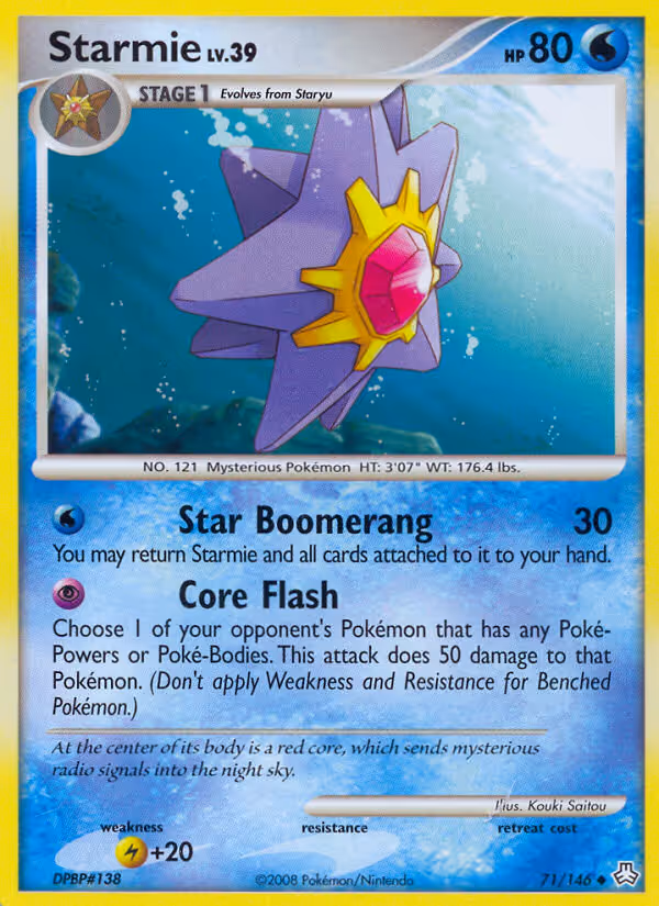 Starmie 71/146 Pokemon card