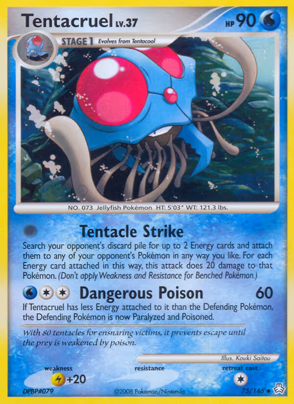 Tentacruel 75/146 Pokemon card