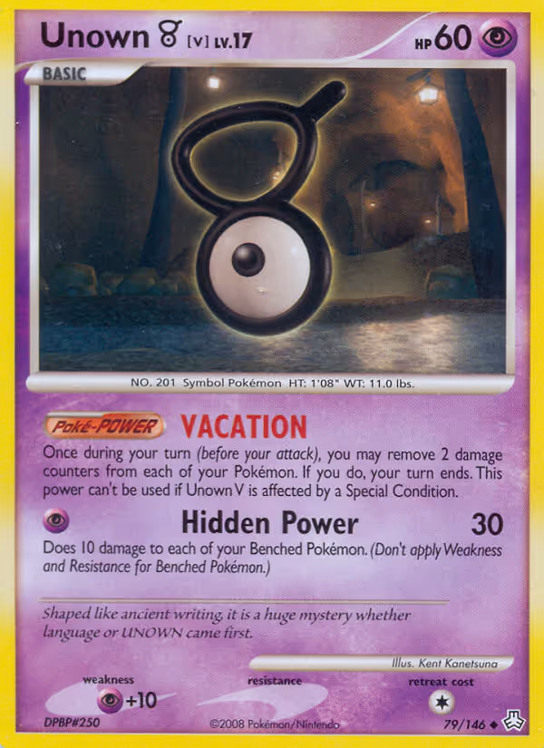 Unown V 79/146 Pokemon card