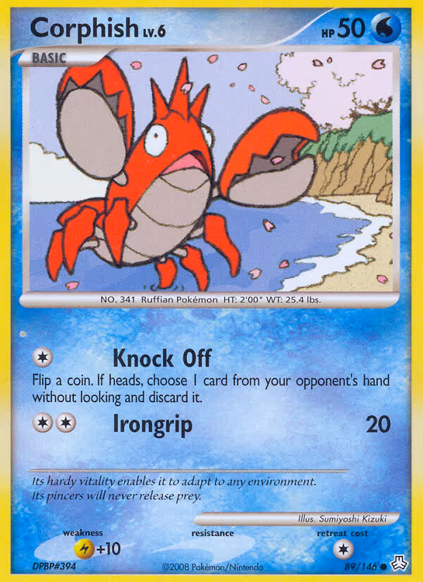 Corphish 89/146 Pokemon card