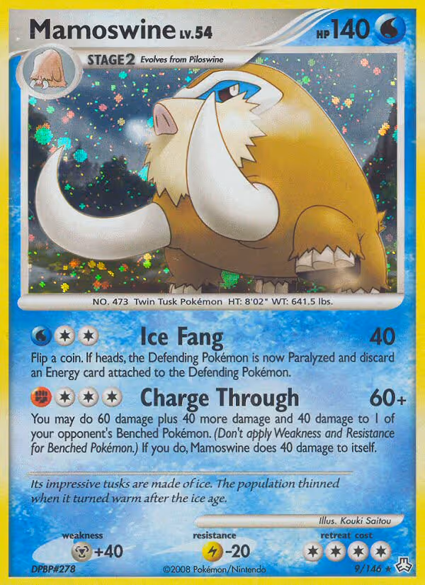Mamoswine 9/146 Pokemon card