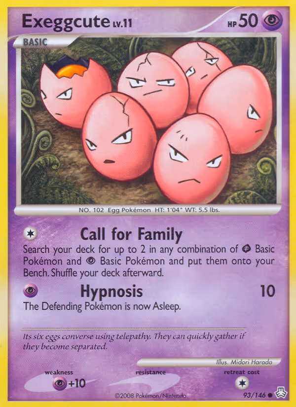 Exeggcute 93/146 Pokemon card