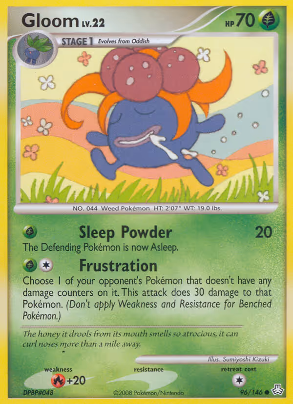 Gloom 96/146 Pokemon card