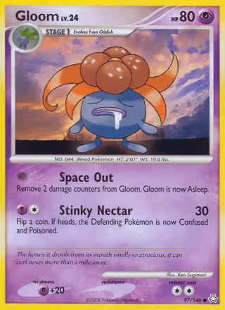 Gloom 97/146 Pokemon card