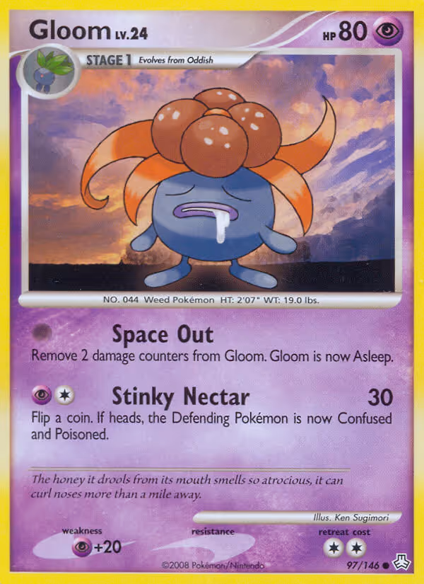 Gloom 97/146 Pokemon card