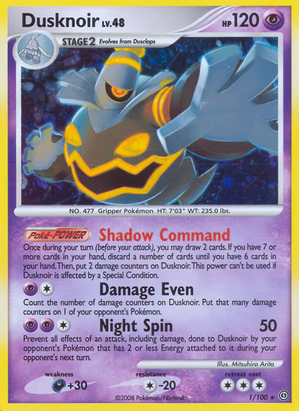 Dusknoir 1/100 Pokemon card