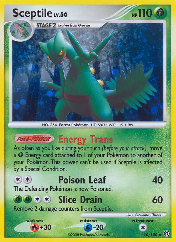 Sceptile 10/100 Pokemon card