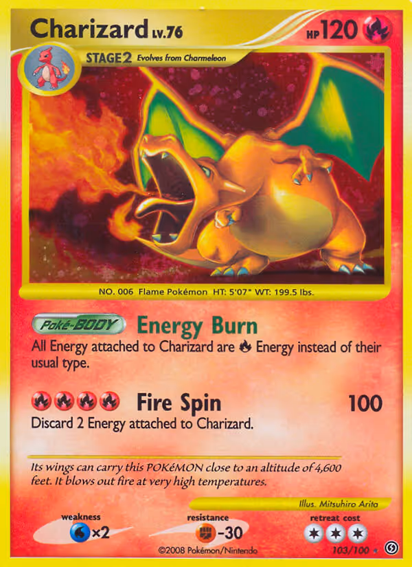 Charizard 103/100 Pokemon card
