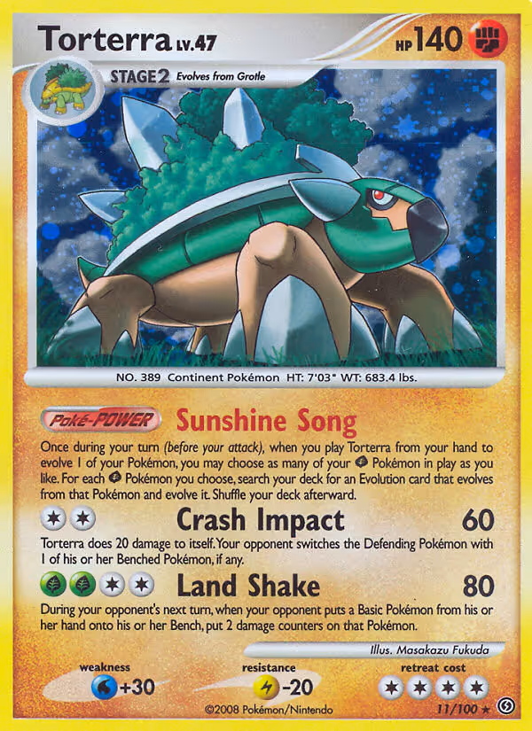 Torterra 11/100 Pokemon card