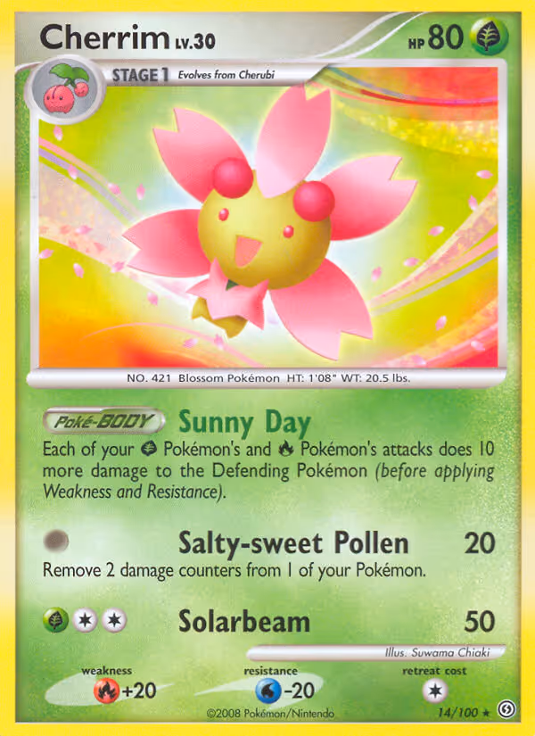 Cherrim 14/100 Pokemon card