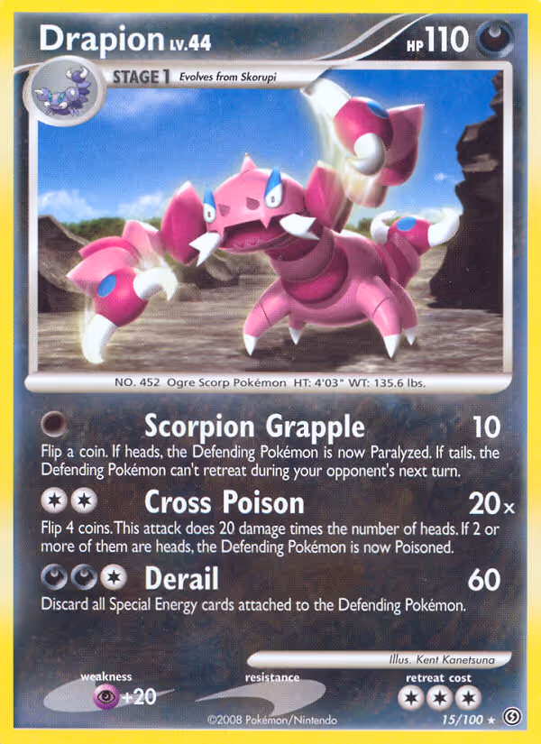 Drapion 15/100 Pokemon card