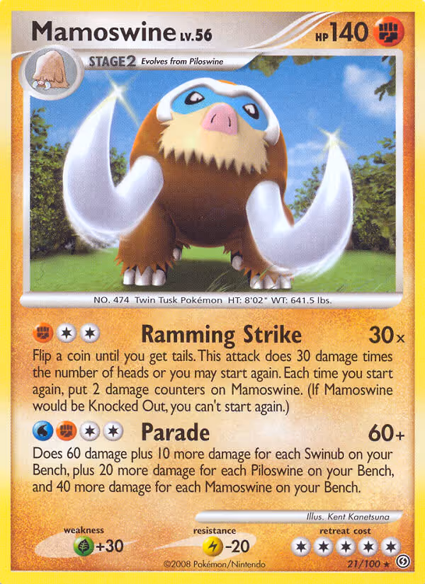 Mamoswine 21/100 Pokemon card