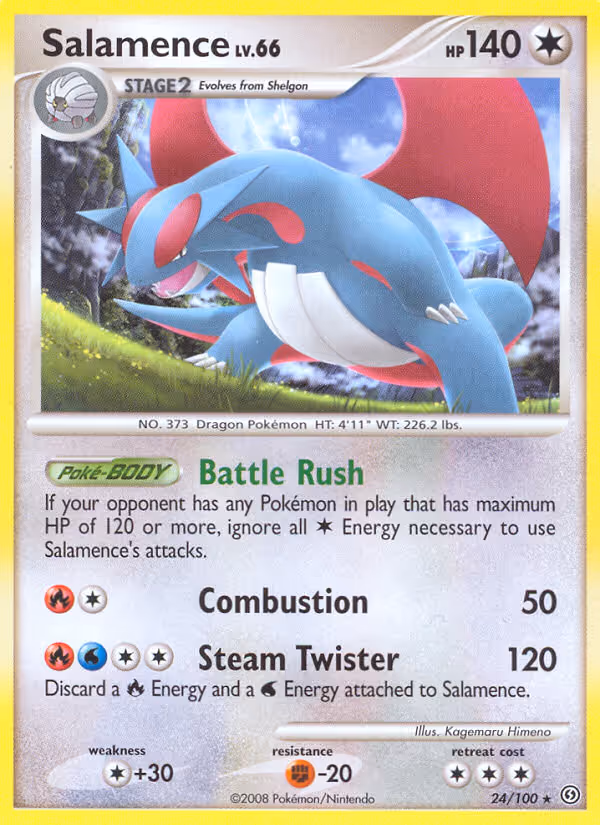 Salamence 24/100 Pokemon card