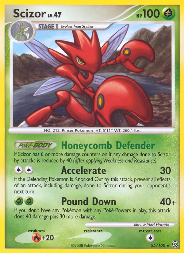 Scizor 25/100 Pokemon card
