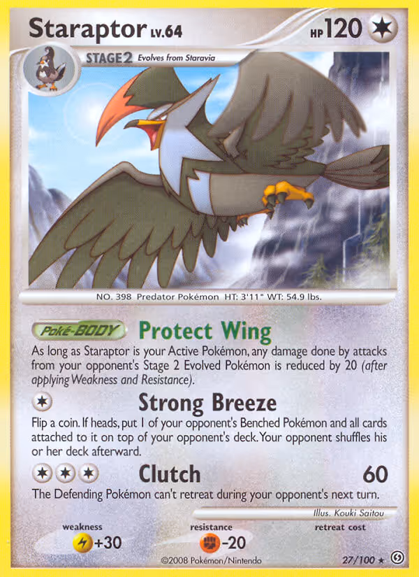 Staraptor 27/100 Pokemon card