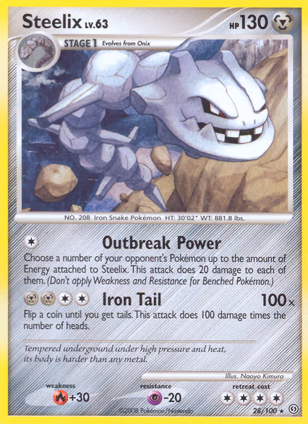 Steelix 28/100 Pokemon card