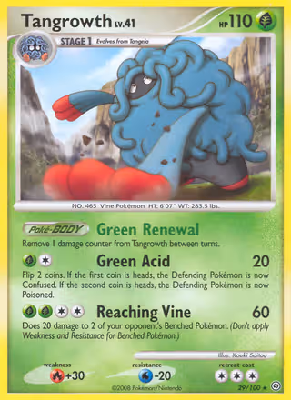 Tangrowth 29/100 Pokemon card