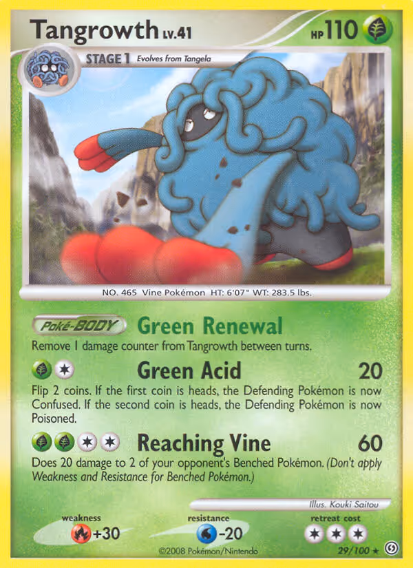 Tangrowth 29/100 Pokemon card