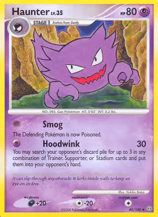 Haunter 40/100 Pokemon card