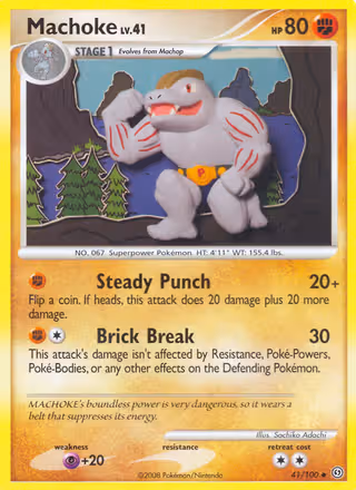 Machoke 41/100 Pokemon card