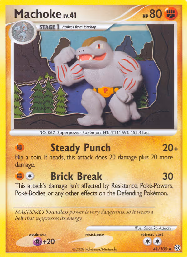 Machoke 41/100 Pokemon card