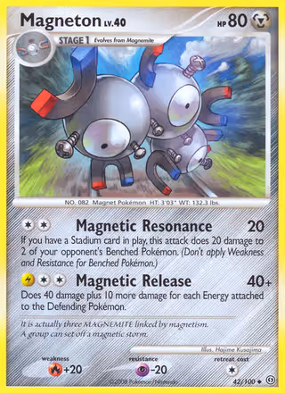 Magneton 42/100 Pokemon card