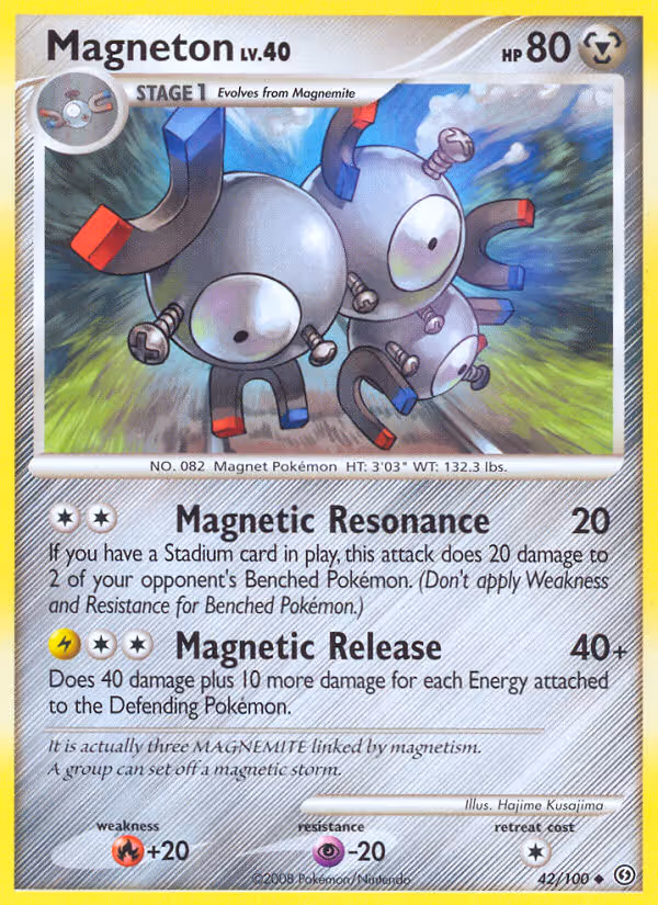 Magneton 42/100 Pokemon card