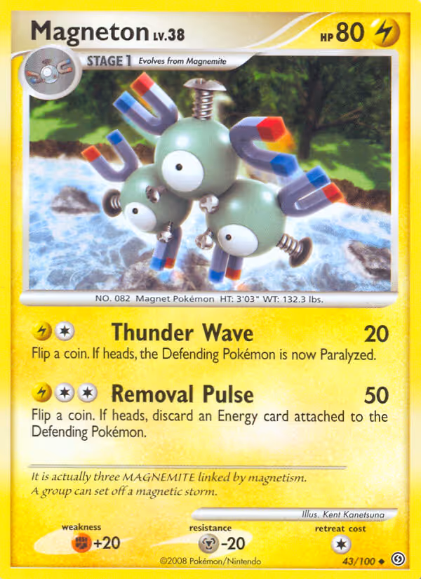 Magneton 43/100 Pokemon card