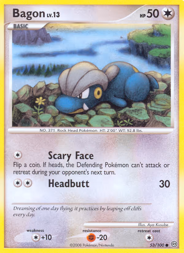 Bagon 53/100 Pokemon card
